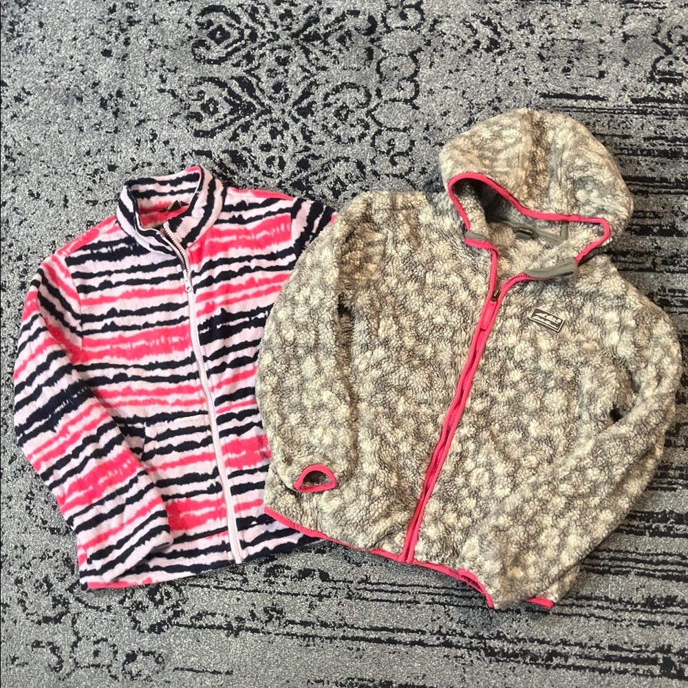 SET OF TWO! Eddie Bauer Fleeced Jackets Kids size 10/12